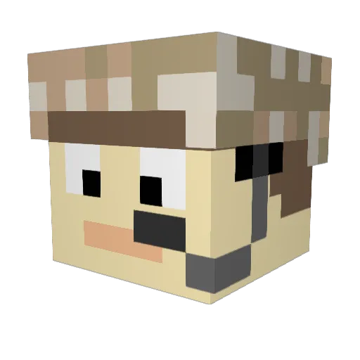mwiens Minecraft avatar head, 3D render