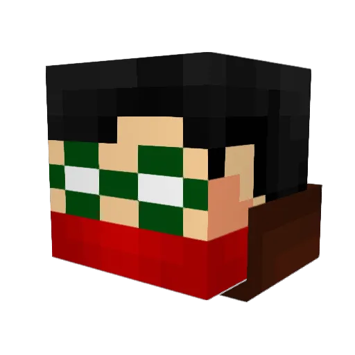 mwild Minecraft avatar head, 3D render