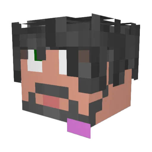 mwill66 Minecraft avatar head, 3D render