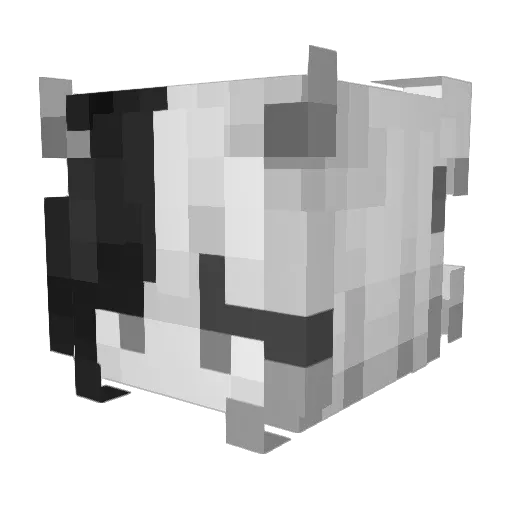 mwkv Minecraft avatar head, 3D render