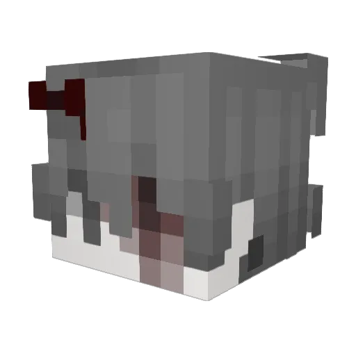 mwnta Minecraft avatar head, 3D render