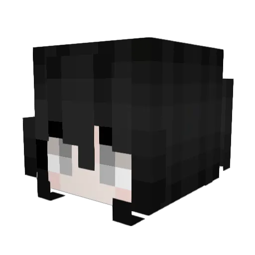 mwoy Minecraft avatar head, 3D render