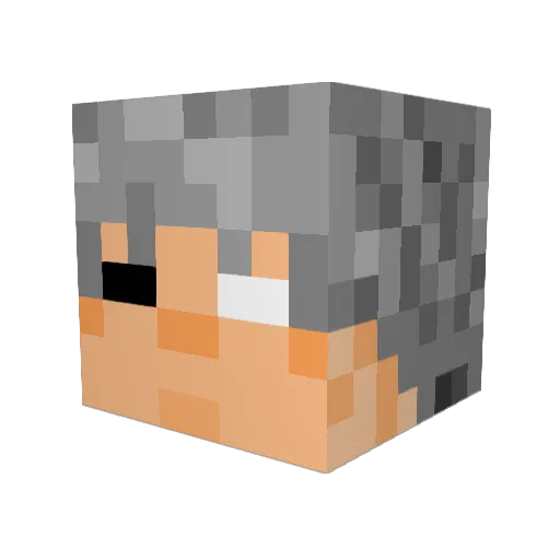 mwqn___y Minecraft avatar head, 3D render