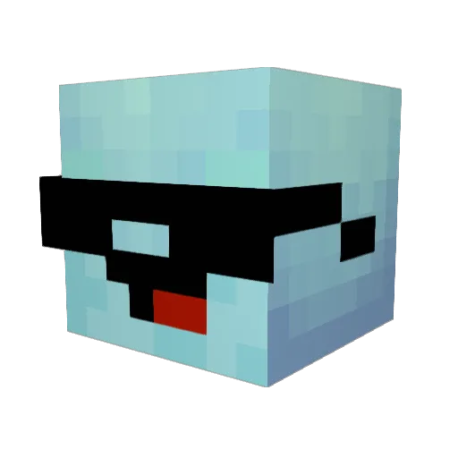 mwqwrld Minecraft avatar head, 3D render
