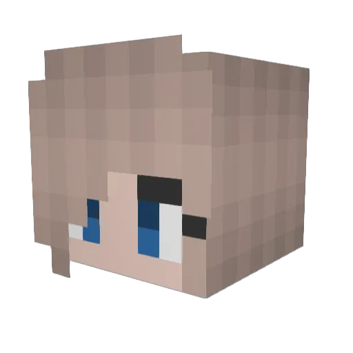 mwt_Marion Minecraft avatar head, 3D render