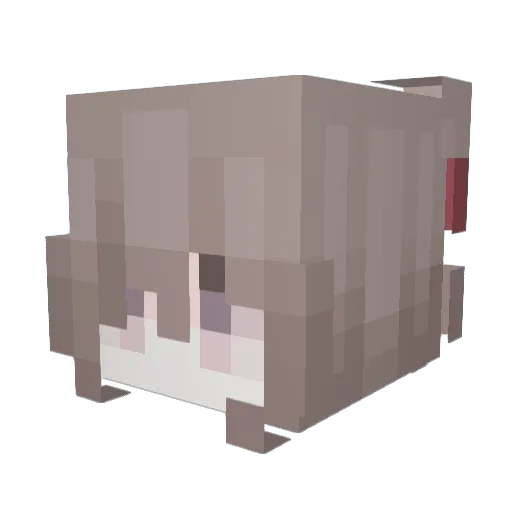 mwuahh Minecraft avatar head, 3D render