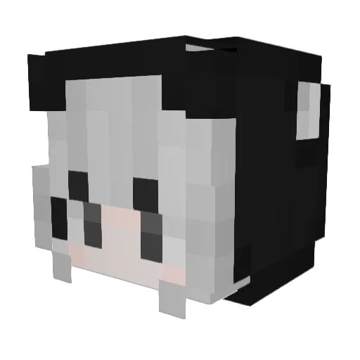 mwumii Minecraft avatar head, 3D render