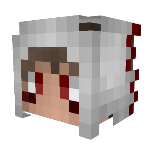 mwute Minecraft avatar head, 3D render