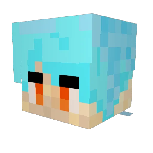 mwx3344 Minecraft avatar head, 3D render