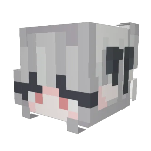 mx666a Minecraft avatar head, 3D render