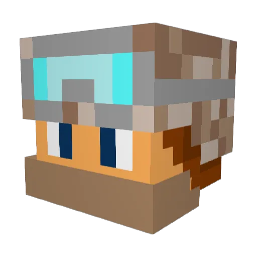 mx80 Minecraft avatar head, 3D render