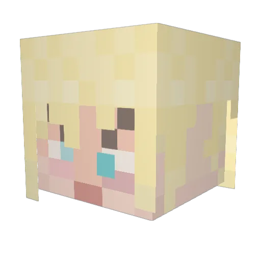 mx_distortion Minecraft avatar head, 3D render