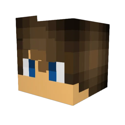 mx_len10 Minecraft avatar head, 3D render