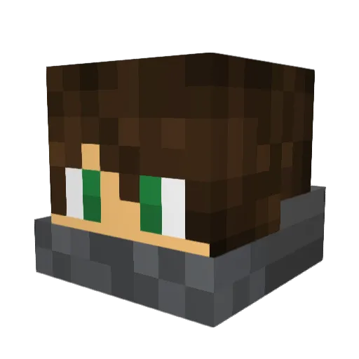 mx_mnn Minecraft avatar head, 3D render