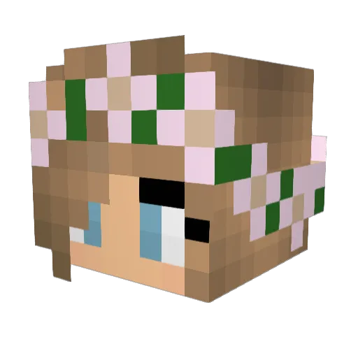 mxarose Minecraft avatar head, 3D render