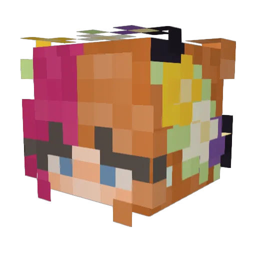 mxata Minecraft avatar head, 3D render