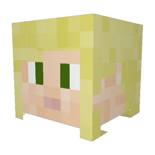mxcara Minecraft avatar head, 3D render