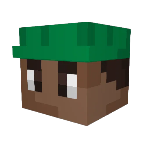 mxczku Minecraft avatar head, 3D render