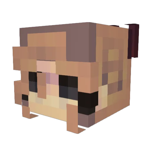 mxdzien Minecraft avatar head, 3D render