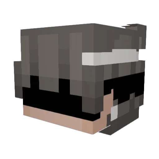 mxercn Minecraft avatar head, 3D render