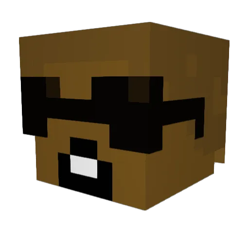 mxggles Minecraft avatar head, 3D render