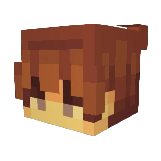 mxiint Minecraft avatar head, 3D render