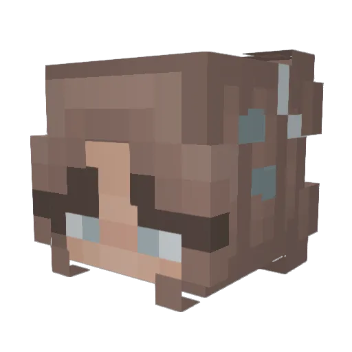 mxja Minecraft avatar head, 3D render