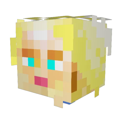 mxlann Minecraft avatar head, 3D render
