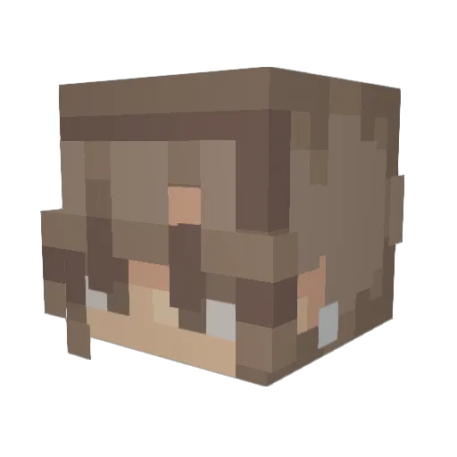 mxleah Minecraft avatar head, 3D render