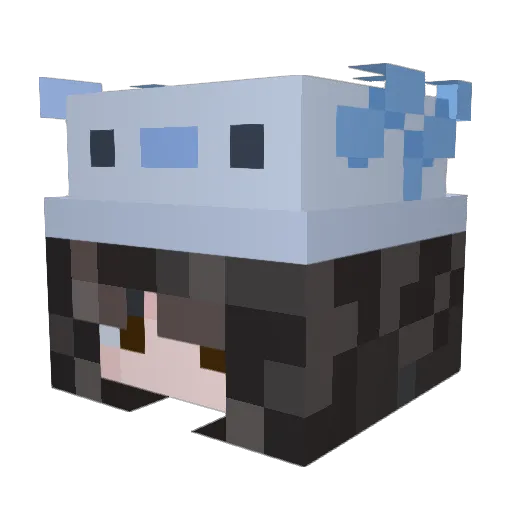 mxlj Minecraft avatar head, 3D render