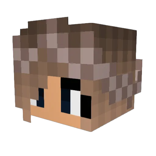mxllywise Minecraft avatar head, 3D render