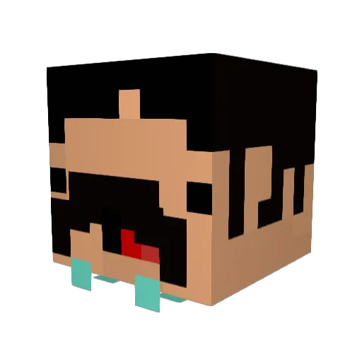 mxmln_reita Minecraft avatar head, 3D render