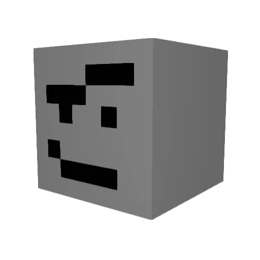 mxniek Minecraft avatar head, 3D render