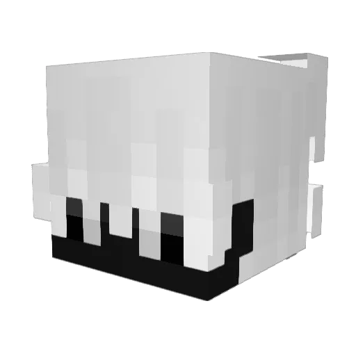 mxodzqz Minecraft avatar head, 3D render