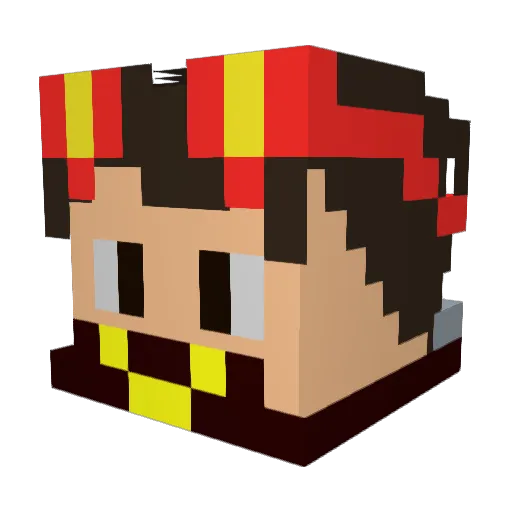 mxon1 Minecraft avatar head, 3D render