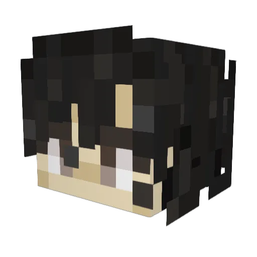 mxplode Minecraft avatar head, 3D render