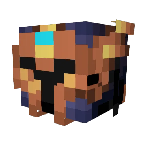 mxpsk Minecraft avatar head, 3D render