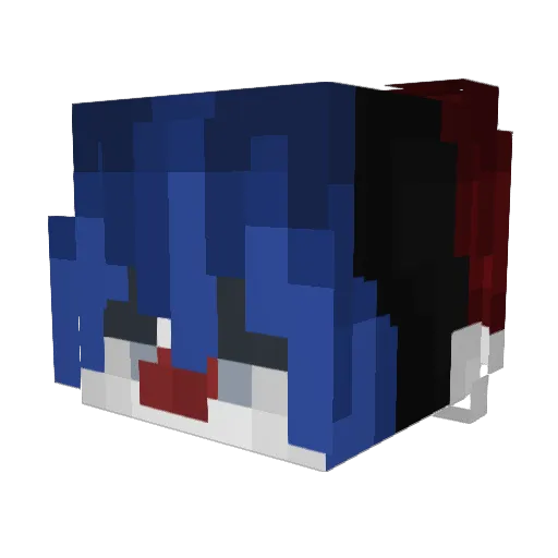 mxqz Minecraft avatar head, 3D render