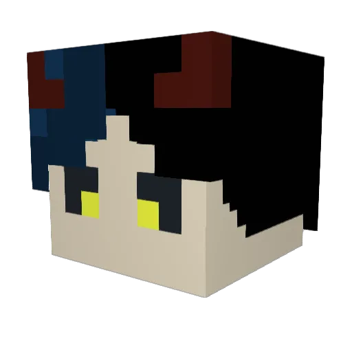 mxrcinxd Minecraft avatar head, 3D render