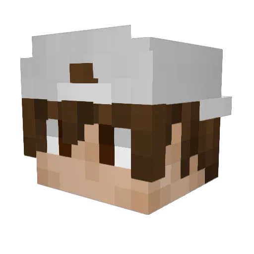 mxrlin_ Minecraft avatar head, 3D render