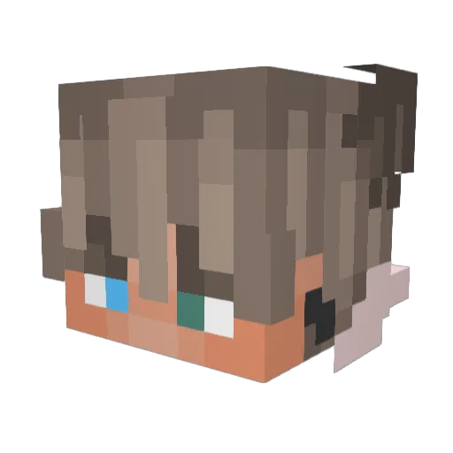 mxtchalxtte Minecraft avatar head, 3D render