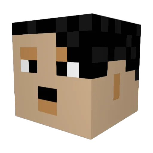 mxts_187 Minecraft avatar head, 3D render