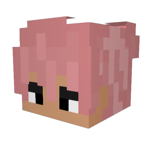 mxtsuo Minecraft avatar head, 3D render
