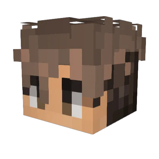 mxwd Minecraft avatar head, 3D render