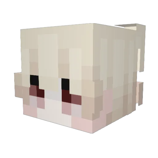 mxxgkg Minecraft avatar head, 3D render