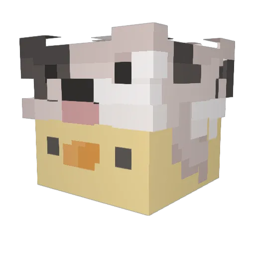 mxxlau Minecraft avatar head, 3D render
