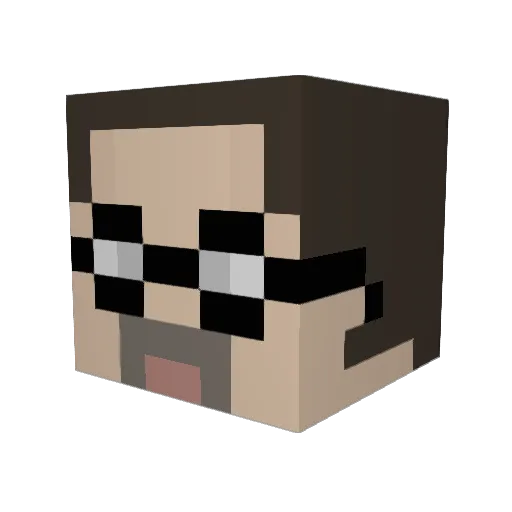 mxy7 Minecraft avatar head, 3D render