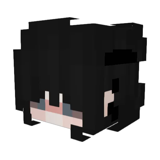 mxznshy Minecraft avatar head, 3D render