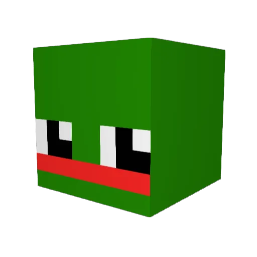 mxzs Minecraft avatar head, 3D render