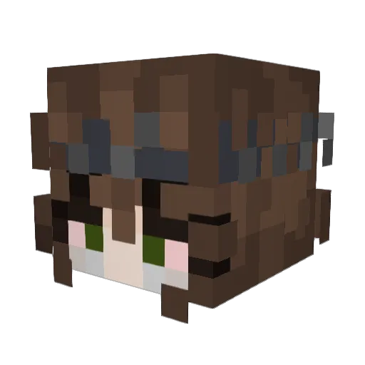 my0cardium Minecraft avatar head, 3D render